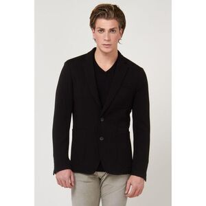 Gas Black Polyester Men's Blazer